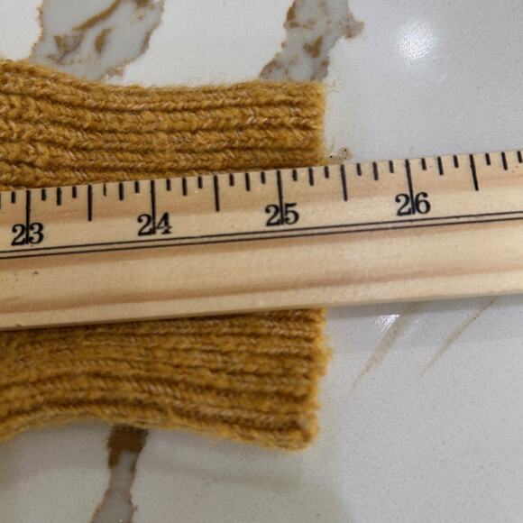 Abercrombie & Fitch Faux Wrap Sweater SZM Gold/Mustard Long Sleeve - Picture 11 of 11